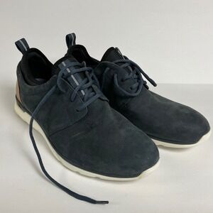 Johnston & Murphy Mens 11.5 M K18 Dark Blue Suede Leather Lace Up Shoes